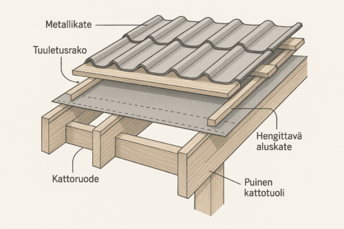Metallikaton rakenne